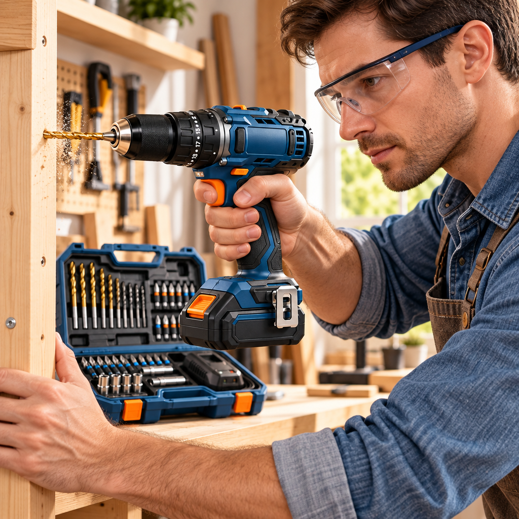 Evrelina Cordless Drill and Driver Home Project Kit — lifestyle view