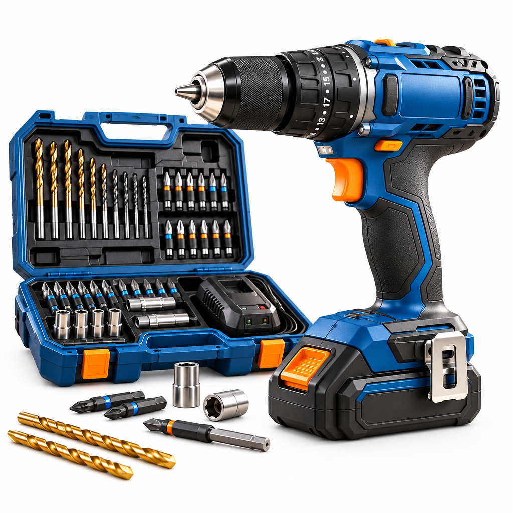 Evrelina Cordless Drill and Driver Home Project Kit — white view