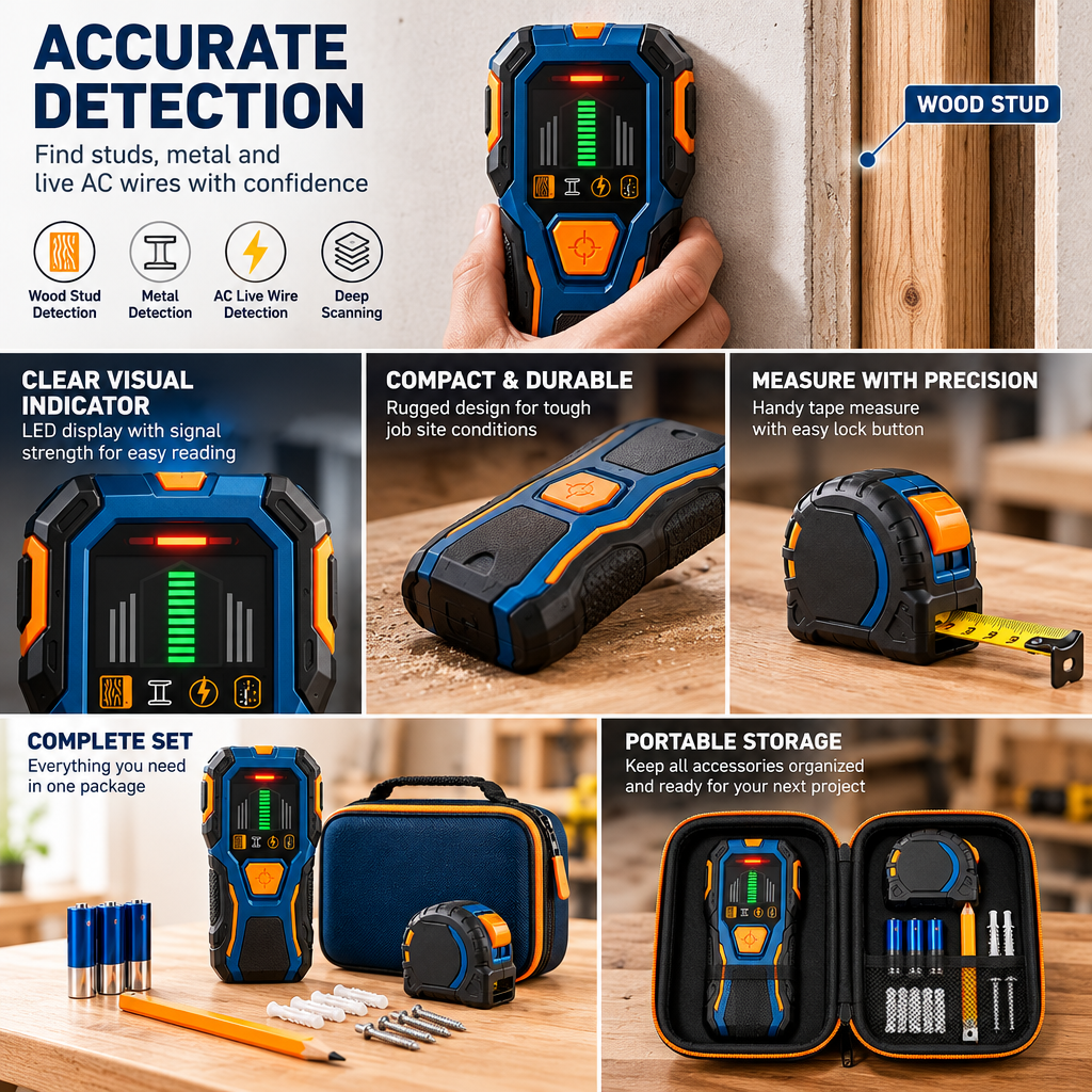 Evrelina Digital Wall Scanner and Measuring Kit — features view