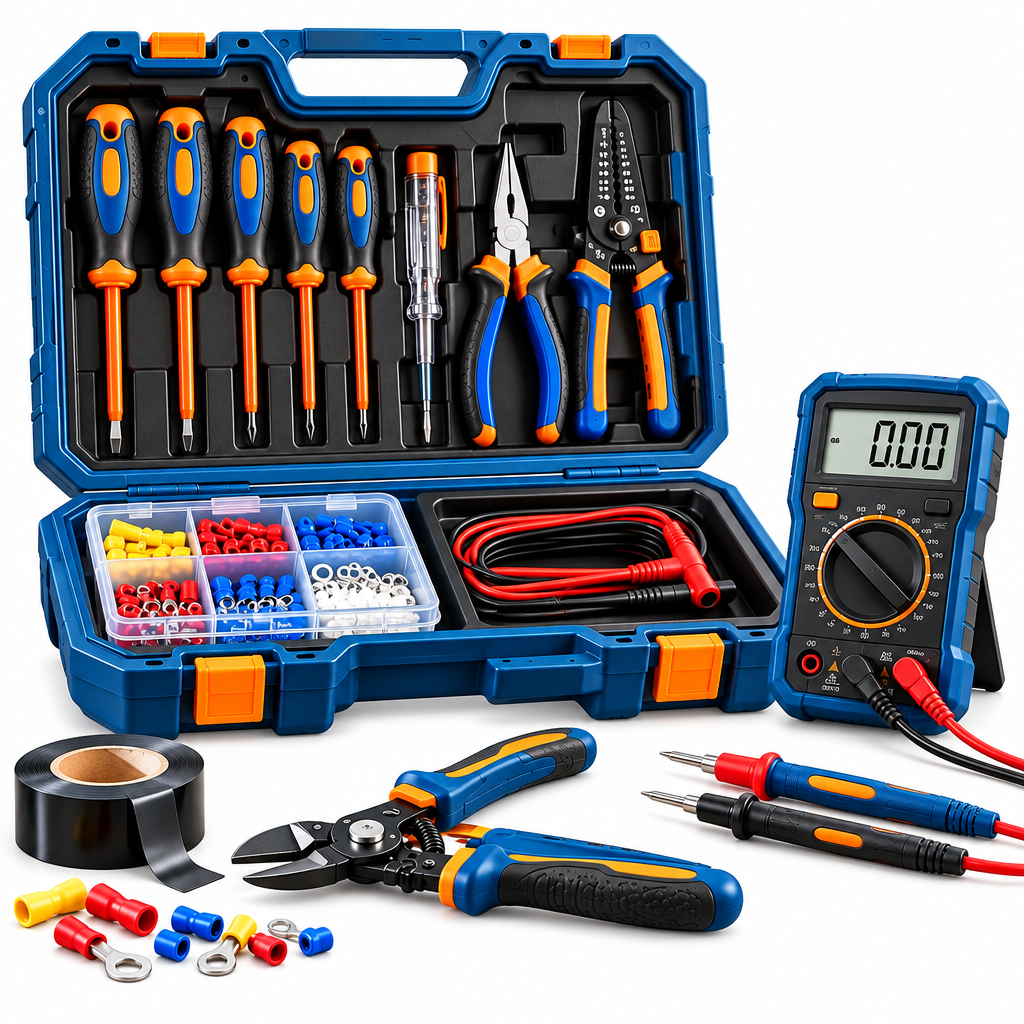 Evrelina Household Electrical Repair and Test Kit — white view