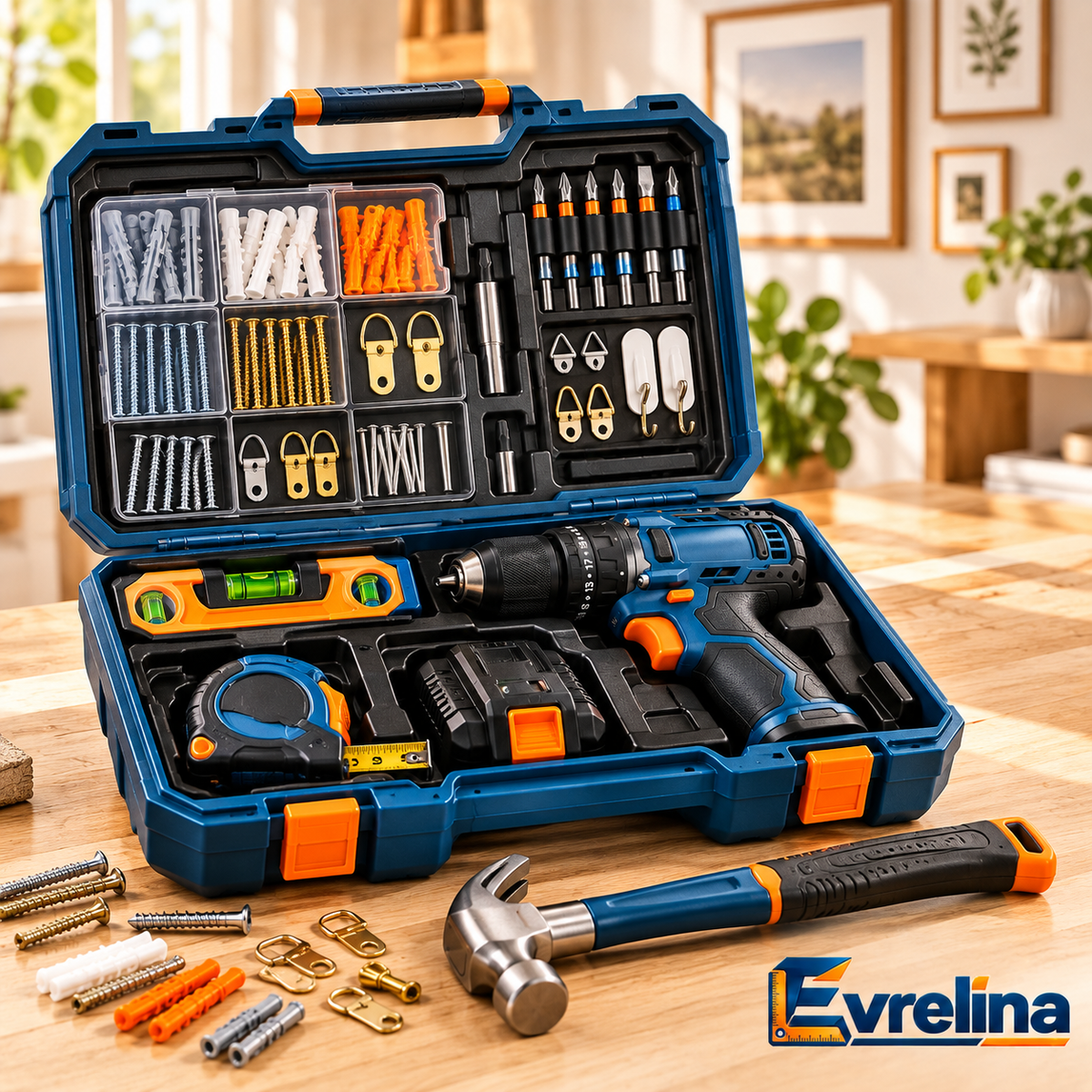 Evrelina All-Purpose Home Installation Tool Kit — main view