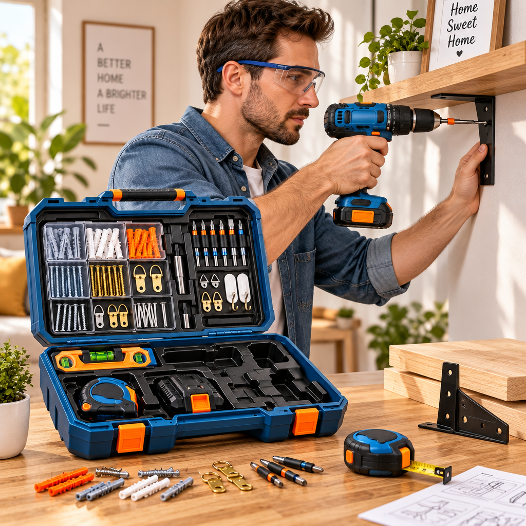 Evrelina All-Purpose Home Installation Tool Kit — lifestyle view