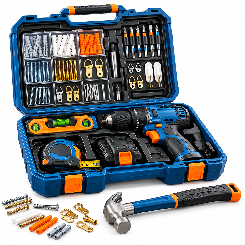 Evrelina All-Purpose Home Installation Tool Kit — white view
