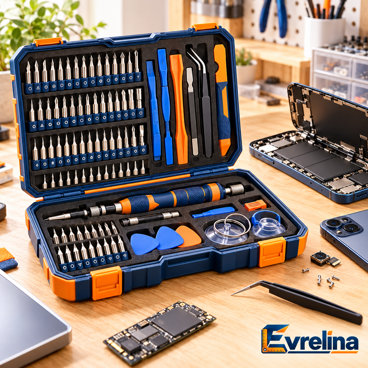 Evrelina Precision Electronics Screwdriver and Repair Kit — main view