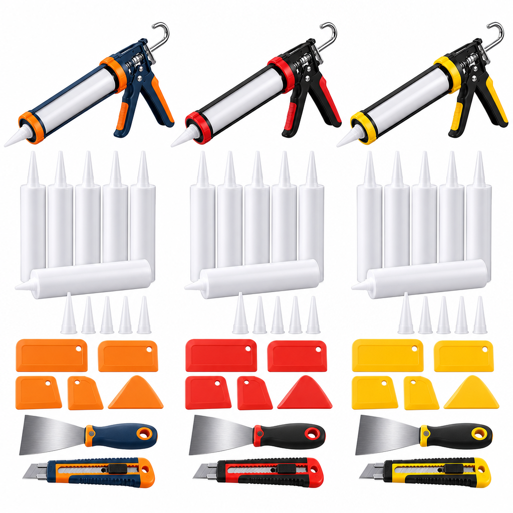 Evrelina Professional Caulking Gun and Finishing Tool Set — sku view